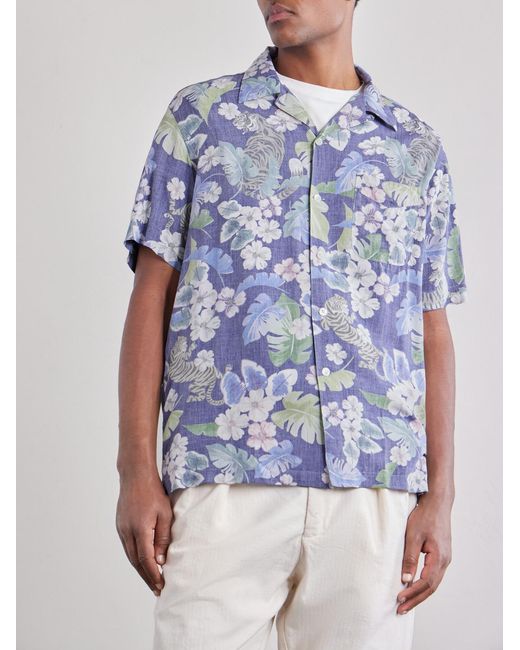 Hartford Blue New Palmito Printed Woven Shirt for men