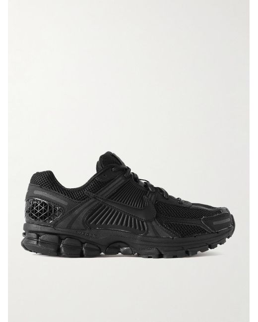 Nike Black Zoom Vomero 5 Leather And Rubber-trimmed Mesh Sneakers for men
