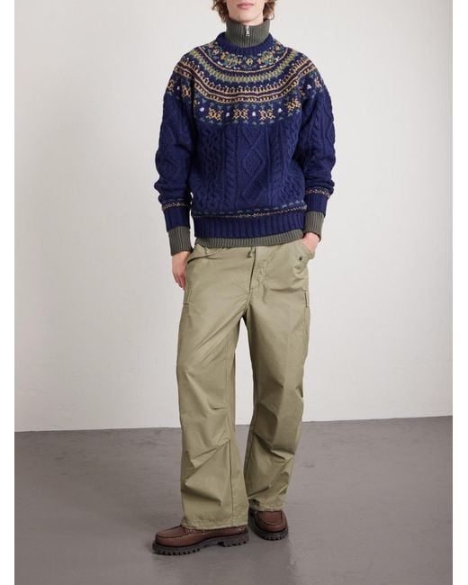Beams Plus Natural Shell Cargo Trousers for men