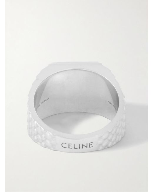 Anello A Sigillo di Céline in White da Uomo