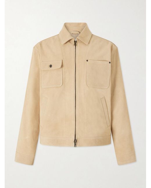 Aimé Leon Dore Natural Ranch Suede Jacket for men
