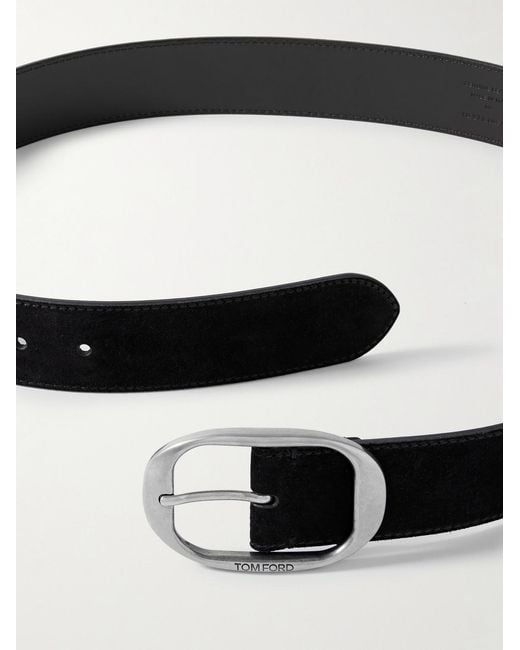 Tom Ford Black 4Cm Suede Belt for men