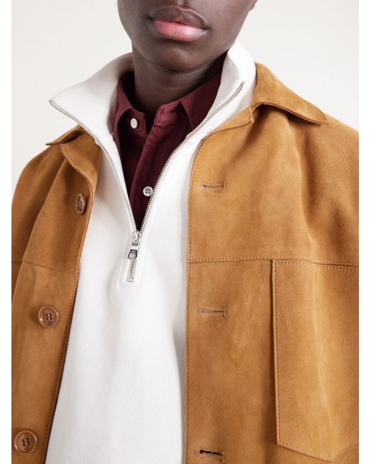 Mr P. Natural Cotton Zip-Up Sweater for men