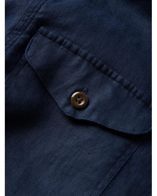 Polo Ralph Lauren Hemdjacke aus Leinen in Blue für Herren