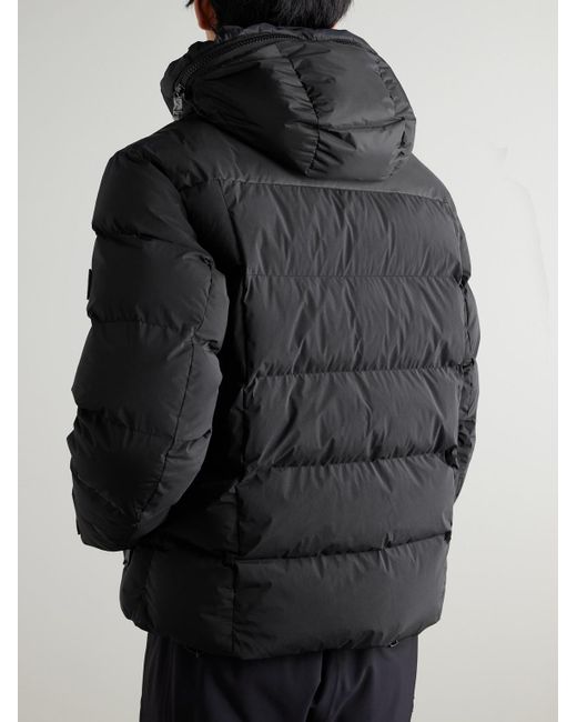 Bogner Black Blaine Panelled Quilted Shell Hooded Jacket for men