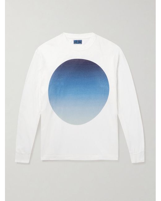 Blue Blue Japan Blue Printed Cotton-Jersey T-Shirt for men
