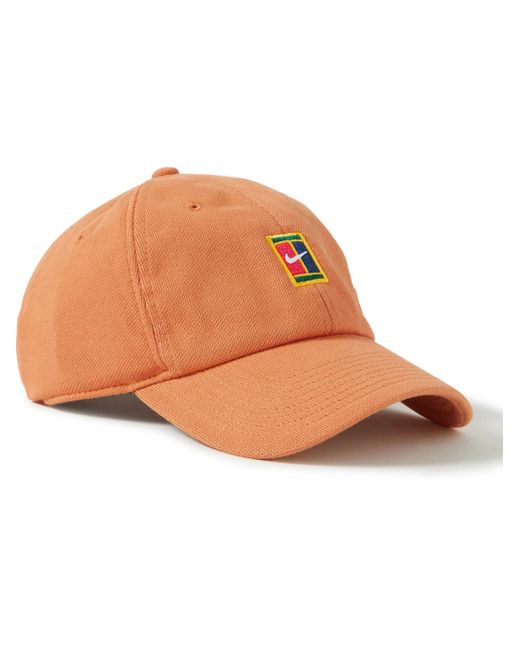 Nike Nikecourt Heritage86 Logo-appliquéd Cotton-blend Tennis Cap in Orange  for Men | Lyst