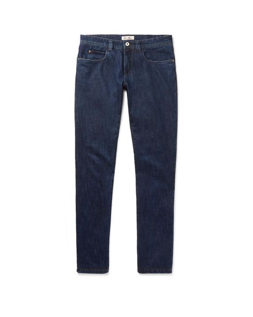 Loro Piana Blue Skinny-fit Stretch-denim Jeans for men