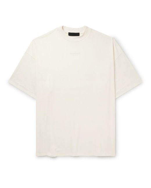 Fear Of God White Oversized Logo-appliquéd Cotton-jersey T-shirt for men