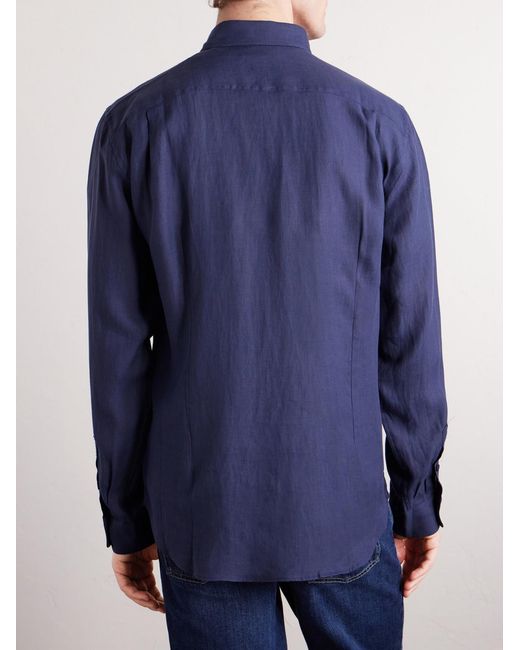 Sease Blue Hemp Shirt for men