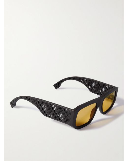 Fendi Brown Shadow Acetate Square-frame Sunglasses for men