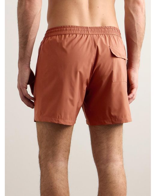 Thom Sweeney Orange Straight-leg Mid-length Swim Shorts for men