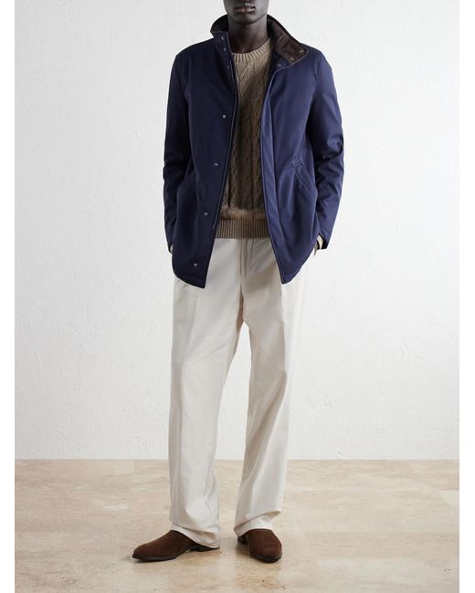 Herno Blue Twill Jacket for men