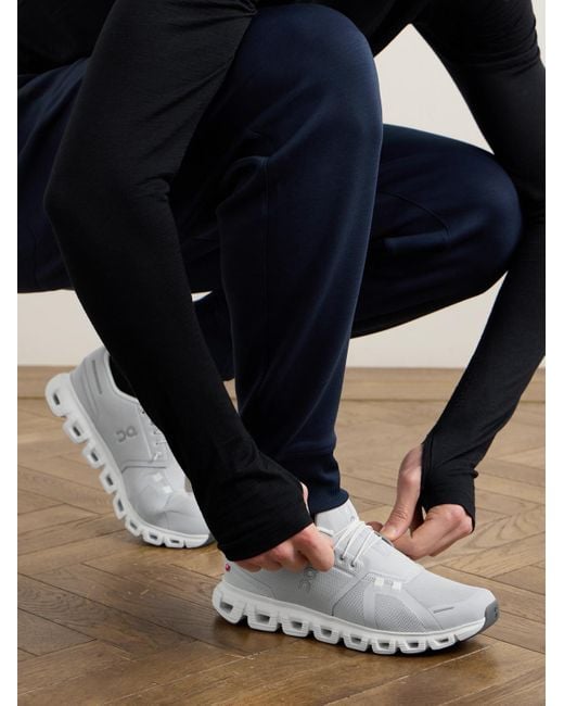 On Shoes White Cloud 6 Rubber-trimmed Mesh Slip- Sneakers for men