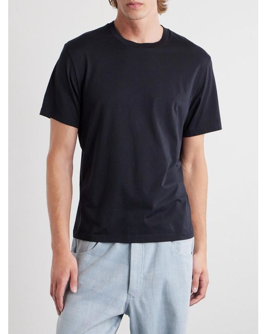 FRAME Blue Supima Cotton-Jersey T-Shirt for men
