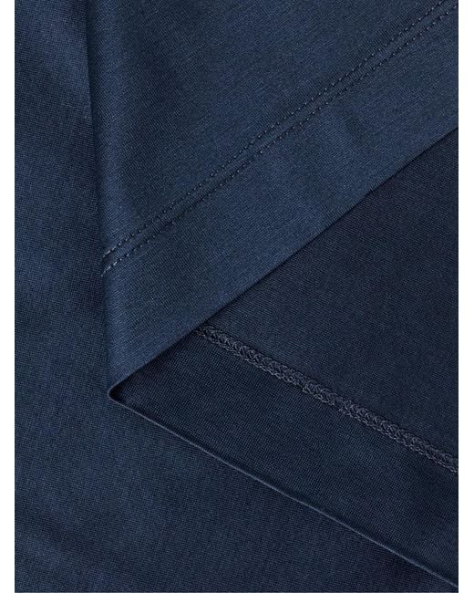 Canali Blue Slim-Fit Mercerised Cotton-Jersey T-Shirt for men