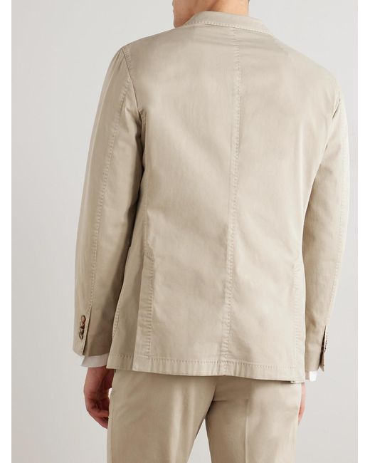 Boglioli Natural Cotton-Blend Twill Suit Jacket for men