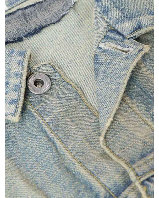 A.PRESSE Blue 1St Type Distressed Denim Jacket for men