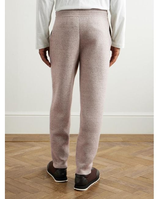 Loro Piana Natural Tapered Linen And Cashmere-Blend Sweatpants for men