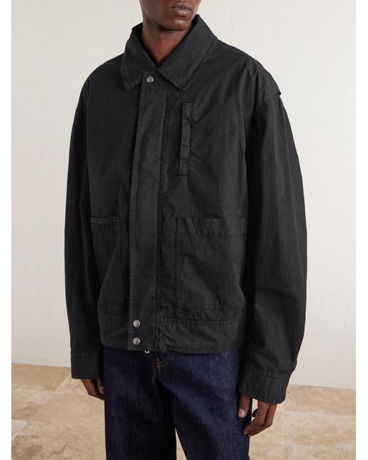 Dries Van Noten Black Cotton-Blend Blouson Jacket for men