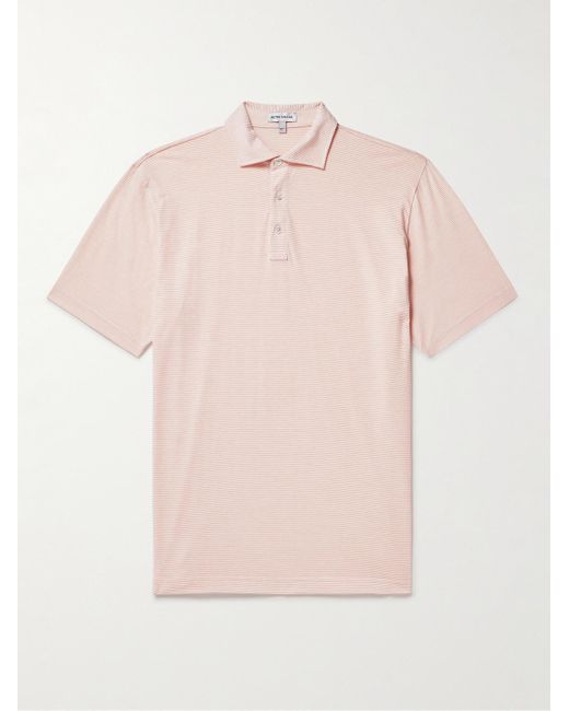 Peter Millar Pink Pilot Striped Pima Cotton-jersey Polo Shirt for men