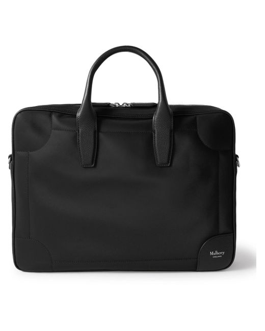 Mulberry Belgrave Fullgrain Leathertrimmed Shell Briefcase in Black