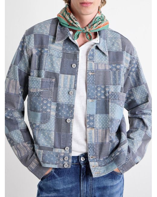 RRL Green Western-Print Cotton Bandana for men