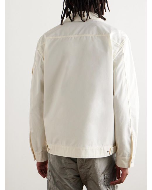 Stone Island Ghost Hemdjacke aus Baumwolle mit Logoapplikation in Natural für Herren