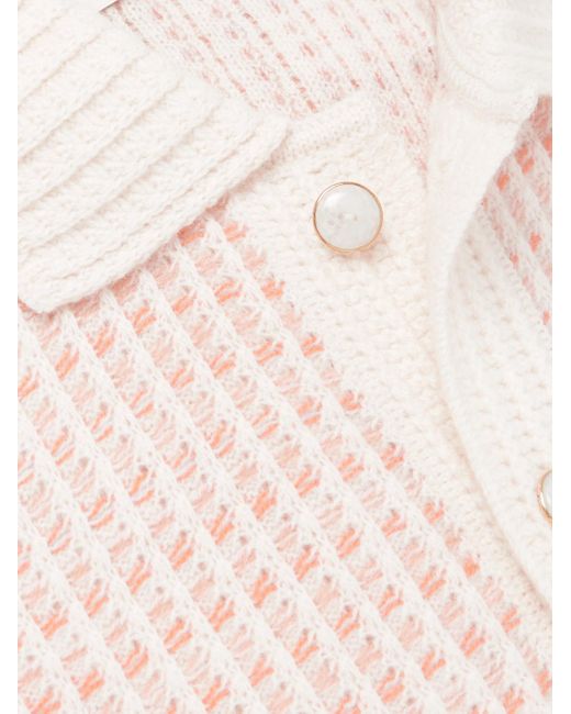 God's True Cashmere Pink Noble Camp-Collar Waffle-Knit Cashmere-Blend Shirt for men