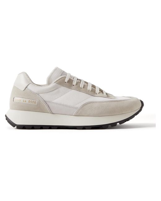 Common Projects White Track Classic Leather And Suede-trimmed Ripstop Sneakers for men