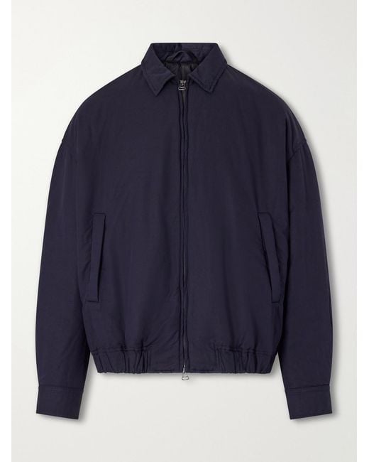 Casey Casey Blue Meaux Cotton And Linen-Blend Zip-Up Jacket for men