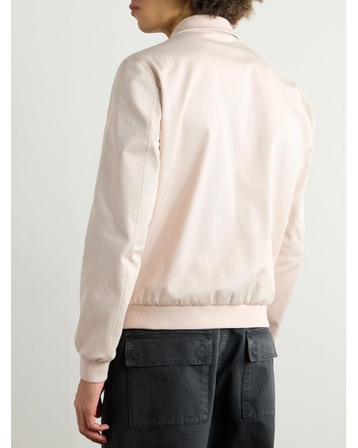 Herno Bomberjacke aus Twill aus einer Baumwollmischung in Natural für Herren