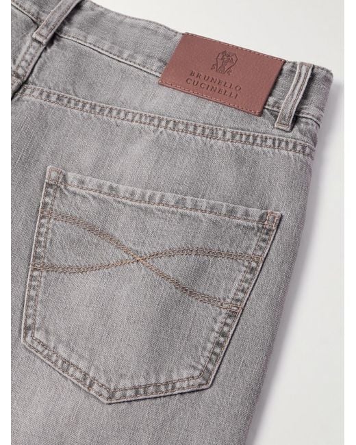 Brunello Cucinelli Gray Slim-fit Jeans for men
