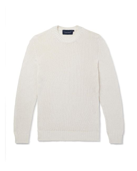 Thom Sweeney White Silk Sweater for men