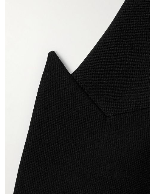 Balmain Black Slim-Fit Double-Breasted Wool Blazer for men