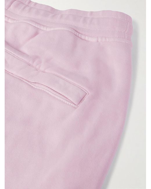 Stone Island Gerade geschnittene Shorts aus Baumwoll-Jersey mit Kordelzugbund und Logoapplikation in Pink für Herren