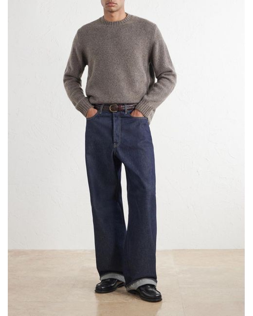 NN07 Gray Lee 6598 Merino Wool-Blend Sweater for men