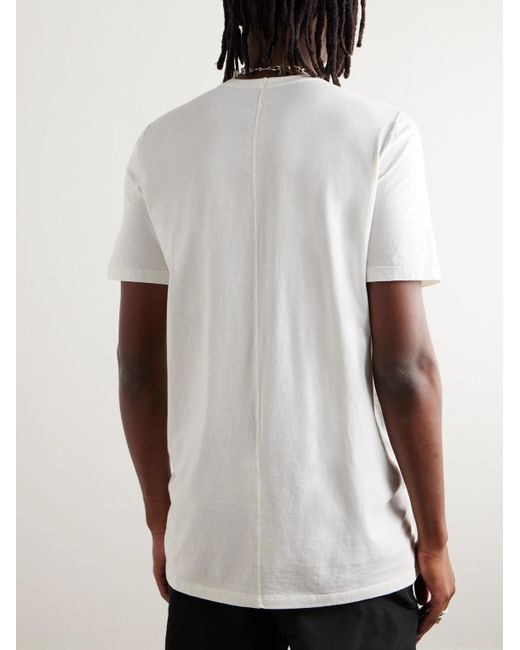 Rick Owens White Slim-fit Cotton-jersey T-shirt for men
