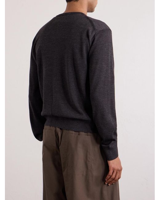 Amomento Blue Wool Cardigan for men