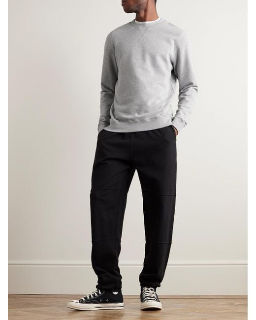 Sunspel Gray Brushed Loopback Cotton-Jersey Sweatshirt for men