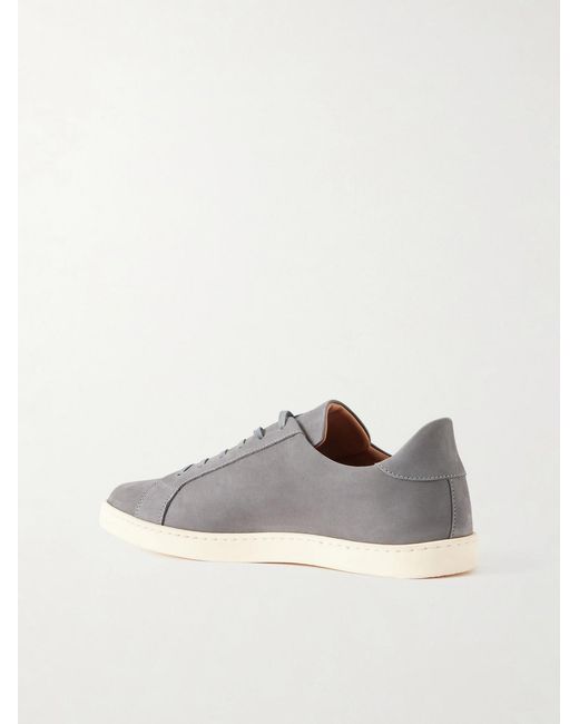 George Cleverley Gray Jack Iii Nubuck Sneakers for men