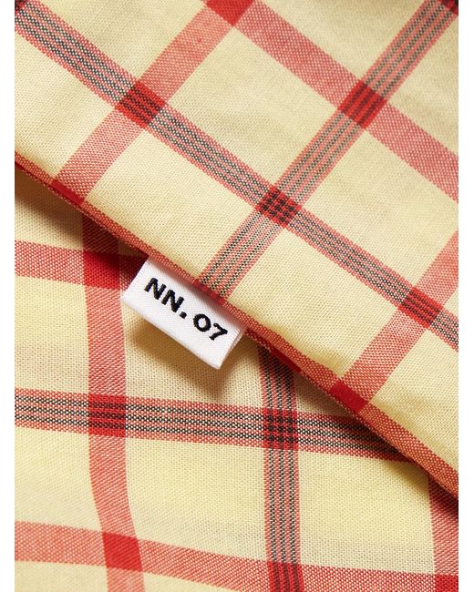 NN07 Natural Quinsy 50069 Checked Cotton Shirt for men