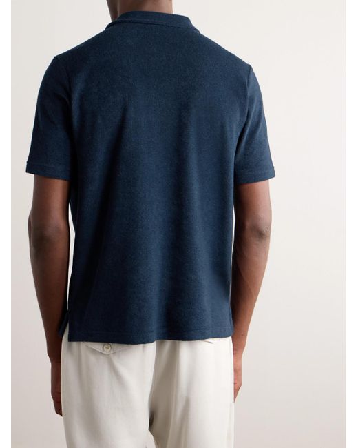 Incotex Blue Zanone Cotton-terry Polo-shirt for men