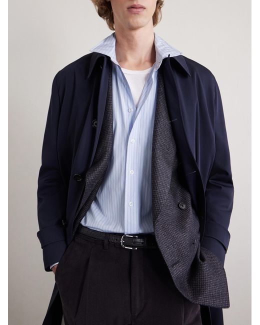 Lardini Blue Striped Cotton Shirt for men