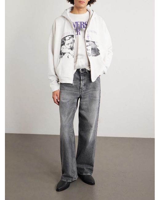 Enfants Riches Deprimes Natural I Still Have Hope Printed Cotton-jersey Zip-up Hoodie for men