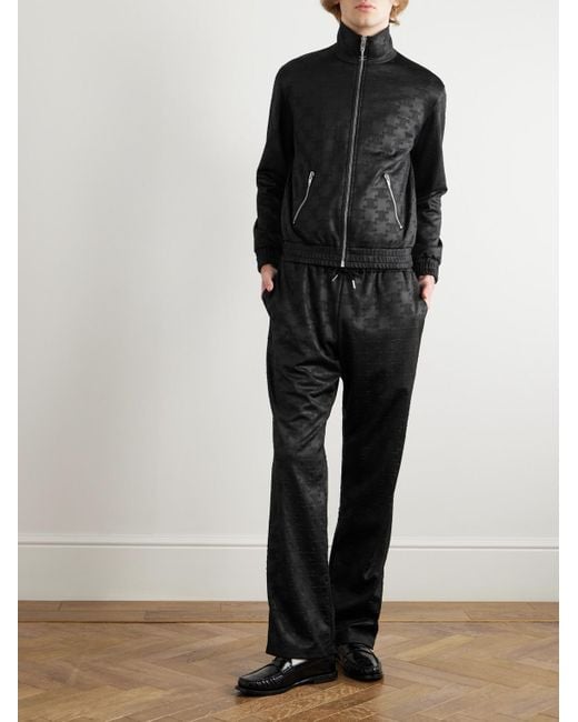 Céline Trainingsjacke aus technischem Jersey mit Jacquard-Logomuster in Black für Herren