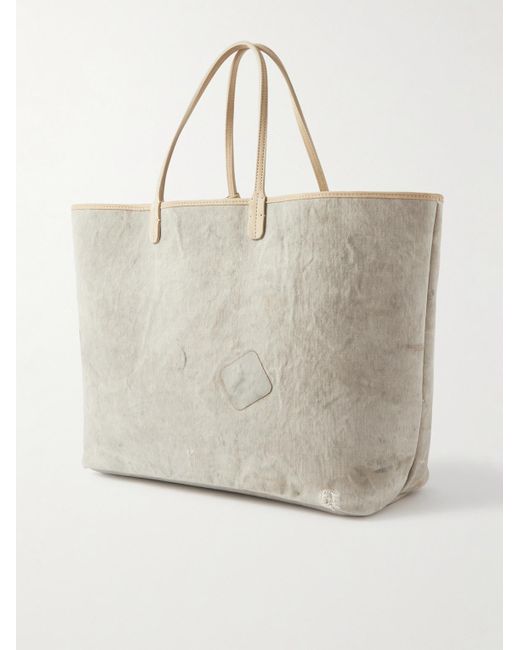 READYMADE Natural Dorothy Large Nubuck-trimmed Logo-embroidered Canvas Tote Bag for men
