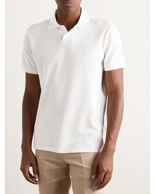 Club Monaco White Johnny Stretch-cotton Piqué Polo Shirt for men