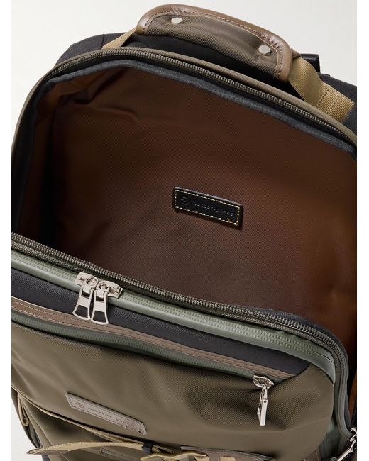 Potential 2-Way Leather And Webbing-Trimmed Cordura Mastertex Backpack di Master Piece in Green da Uomo