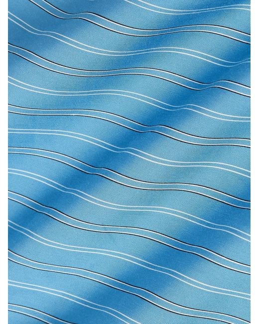 Acne Blue Soffia Oversized Striped Lyocell-Blend Shirt for men